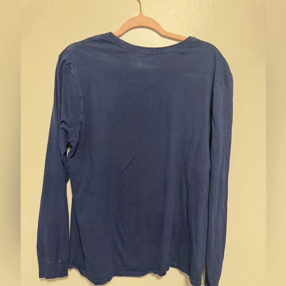 Nike Long Sleeve Logo Tee in Navy and White - Picture 6 of 7